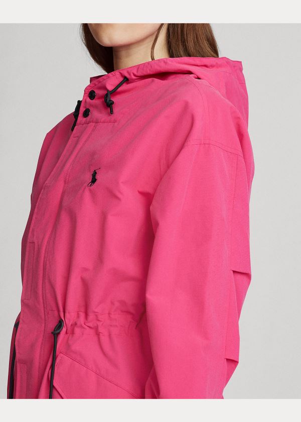 Kurtki Ralph Lauren Water-Repellent Windbreaker Damskie Jasny Różowe | FUAL1745