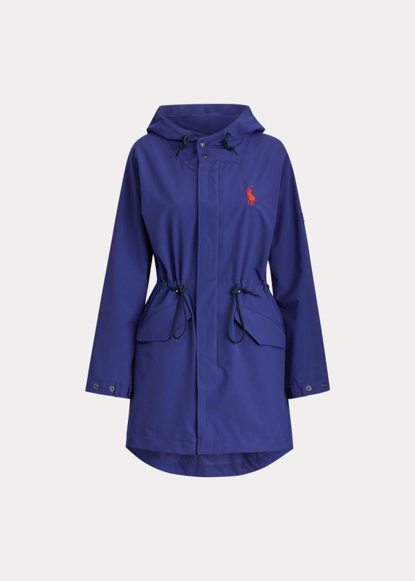 Kurtki Ralph Lauren Water-Repellent Windbreaker Damskie Królewski Niebieski Niebieskie | FYXX6810