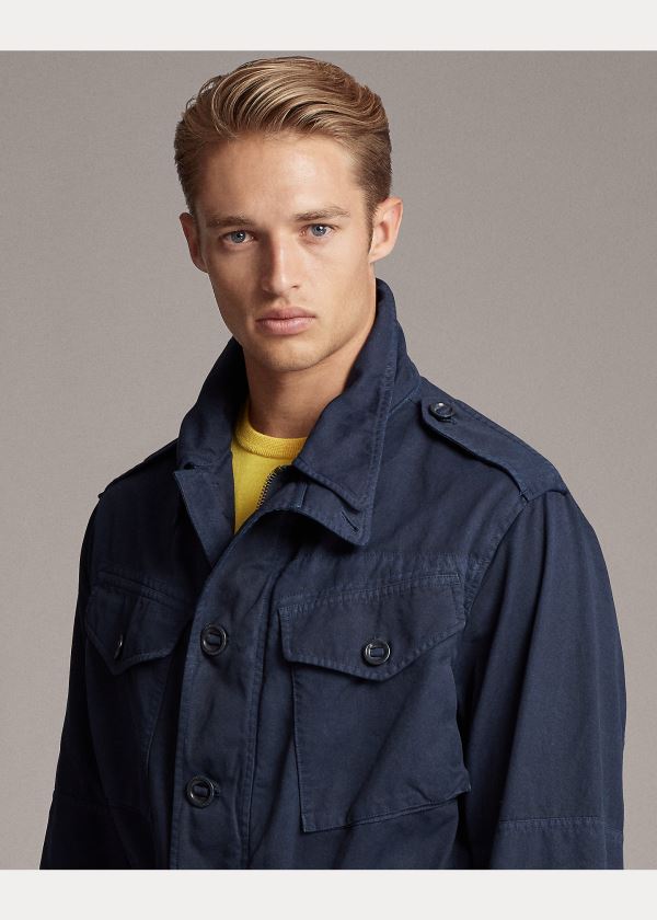 Kurtki Ralph Lauren Whitton Field Jacket Męskie Granatowe | ODKT5863