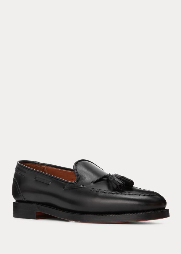 Loafersy Ralph Lauren Booth Calfskin Loafer Męskie Czarne | BAUC3271