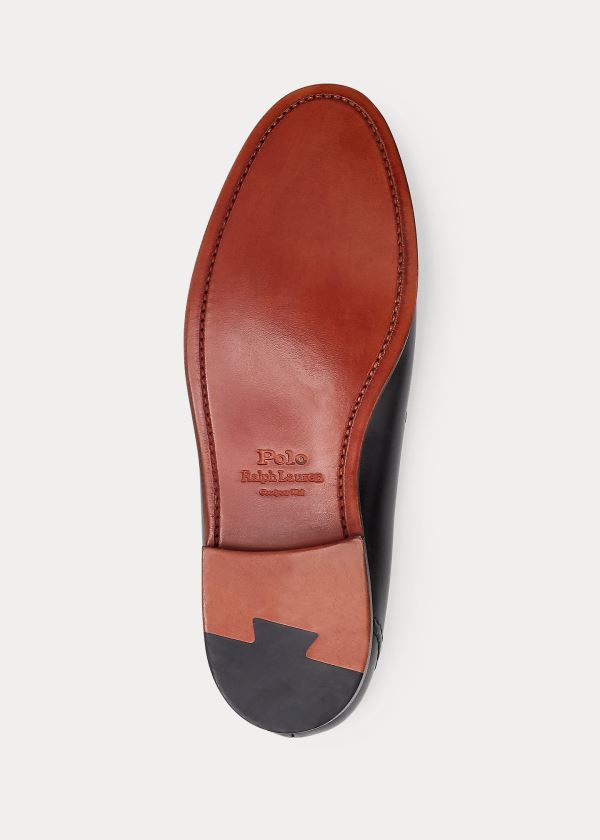 Loafersy Ralph Lauren Booth Calfskin Loafer Męskie Czarne | BAUC3271