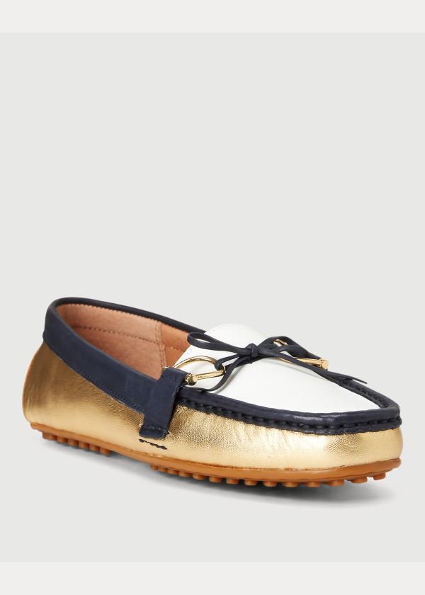 Loafersy Ralph Lauren Briley II Leather Loafer Damskie Kolorowe | TNPB4776