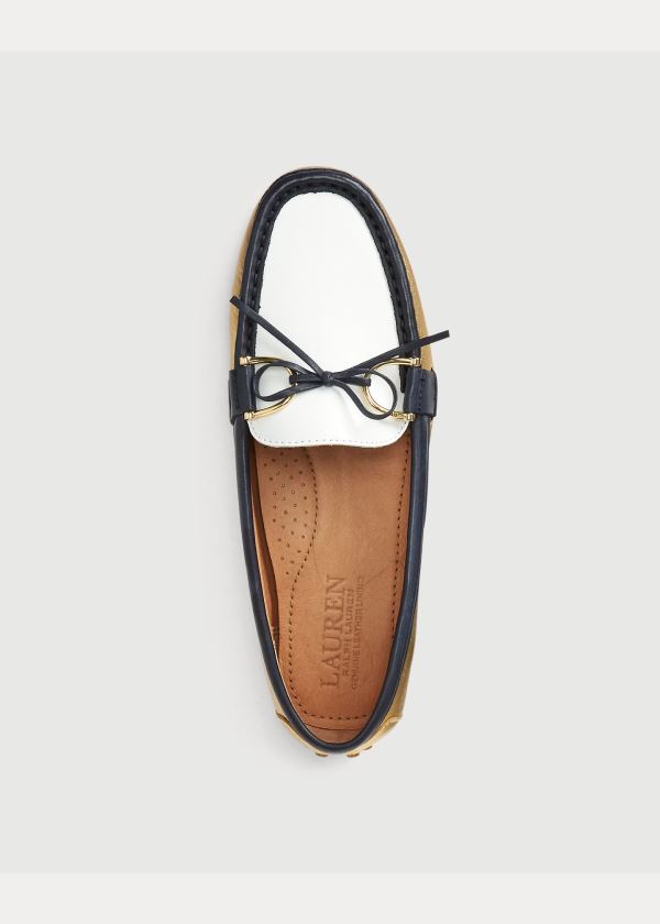 Loafersy Ralph Lauren Briley II Leather Loafer Damskie Kolorowe | TNPB4776