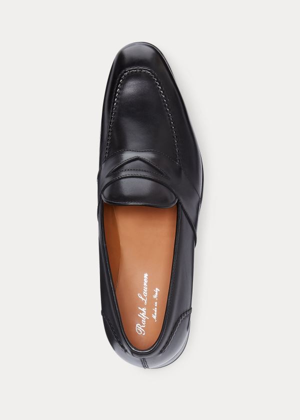 Loafersy Ralph Lauren Meegan Penny Loafer Męskie Czarne | ABBT6014