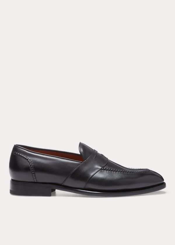 Loafersy Ralph Lauren Meegan Penny Loafer Męskie Czarne | ABBT6014