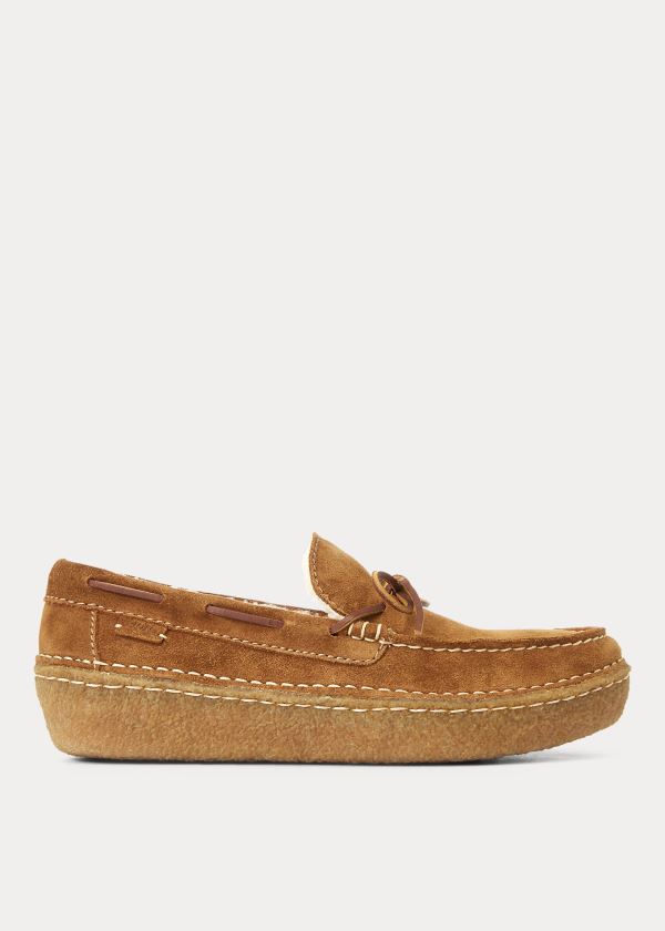 Loafersy Ralph Lauren Myles Suede Loafer Męskie Brązowe | UPFG8679