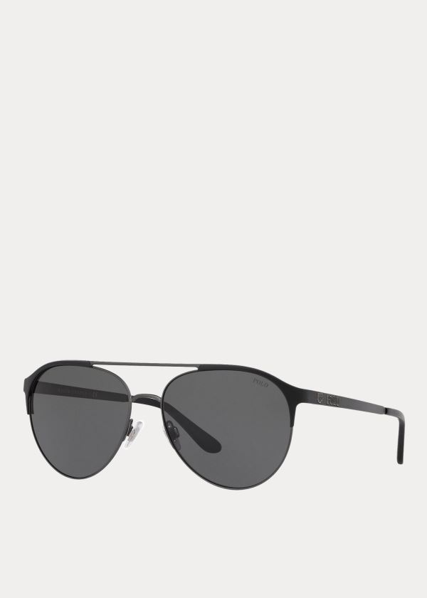 Okulary Przeciwsłoneczne Ralph Lauren American Sport Sunglasses Męskie Czarne | ERSU7202