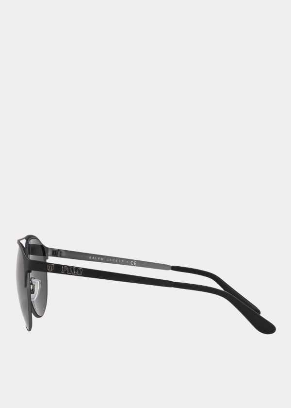 Okulary Przeciwsłoneczne Ralph Lauren American Sport Sunglasses Męskie Czarne | ERSU7202