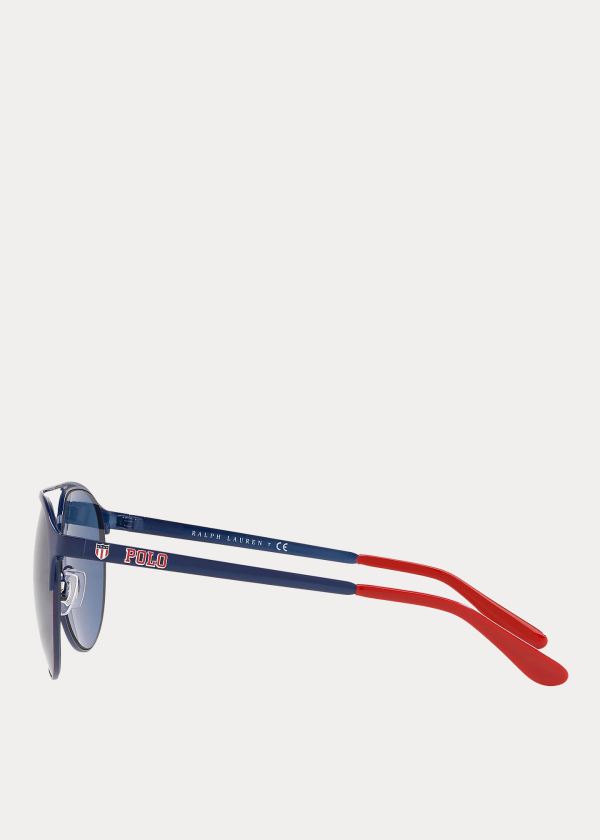 Okulary Przeciwsłoneczne Ralph Lauren American Sport Sunglasses Męskie Granatowe | KJRP6255