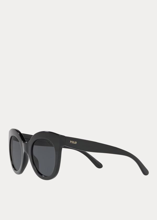 Okulary Przeciwsłoneczne Ralph Lauren Butterfly Sunglasses Damskie Czarne | GQXU7631