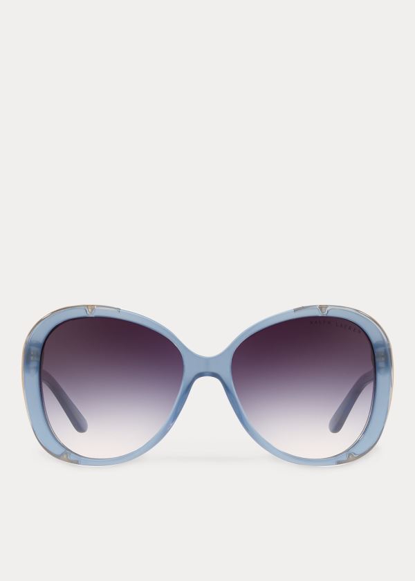 Okulary Przeciwsłoneczne Ralph Lauren Butterfly Sunglasses Damskie Niebieskie | OWOJ9484