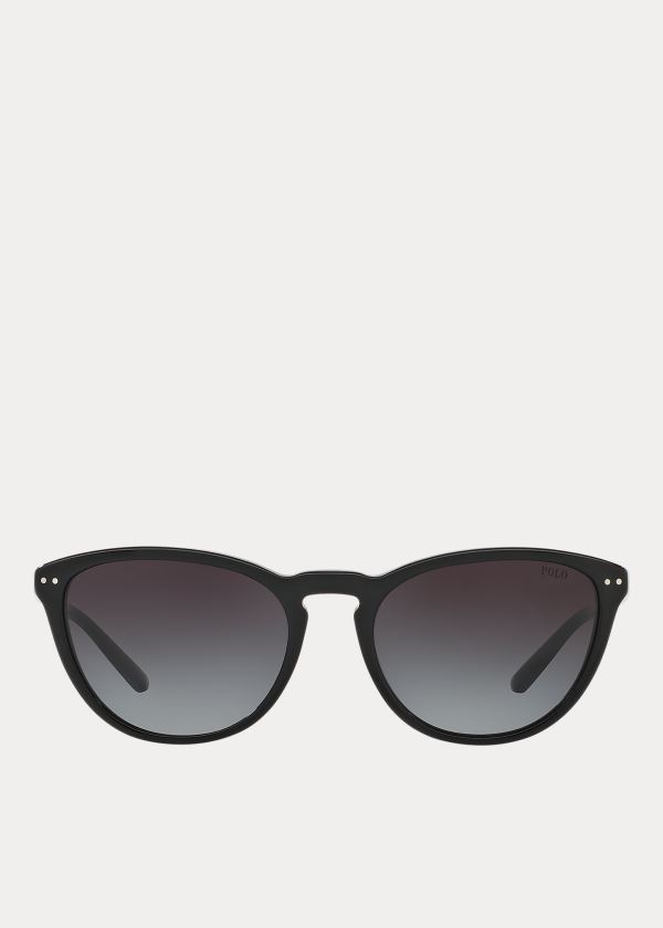 Okulary Przeciwsłoneczne Ralph Lauren Cat-Eye Sunglasses Damskie Czarne | ZTLR8659