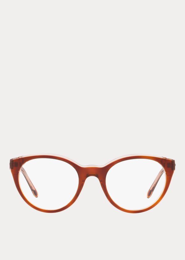 Okulary Przeciwsłoneczne Ralph Lauren Cat-Eye Panthos Eyeglasses Damskie Brązowe | QDGP4060