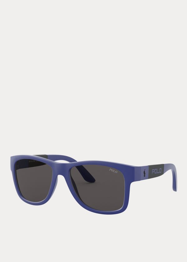 Okulary Przeciwsłoneczne Ralph Lauren Color-Blocked Sunglasses Męskie Ciemny Szare | BVDG2745