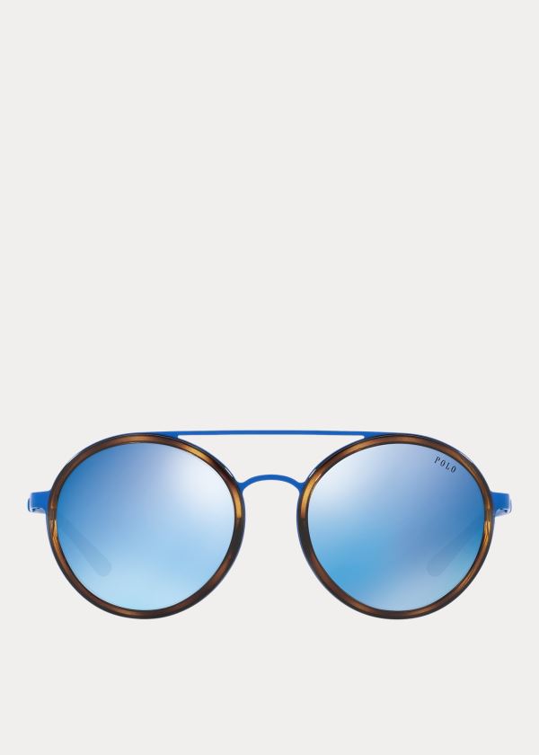 Okulary Przeciwsłoneczne Ralph Lauren Double-Bridge Sunglasses Damskie Czarne | EOTH7134