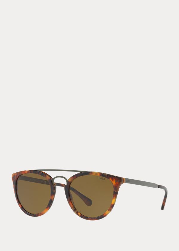 Okulary Przeciwsłoneczne Ralph Lauren Panthos Sunglasses Męskie Oliwkowe Panterka | PLYP2679