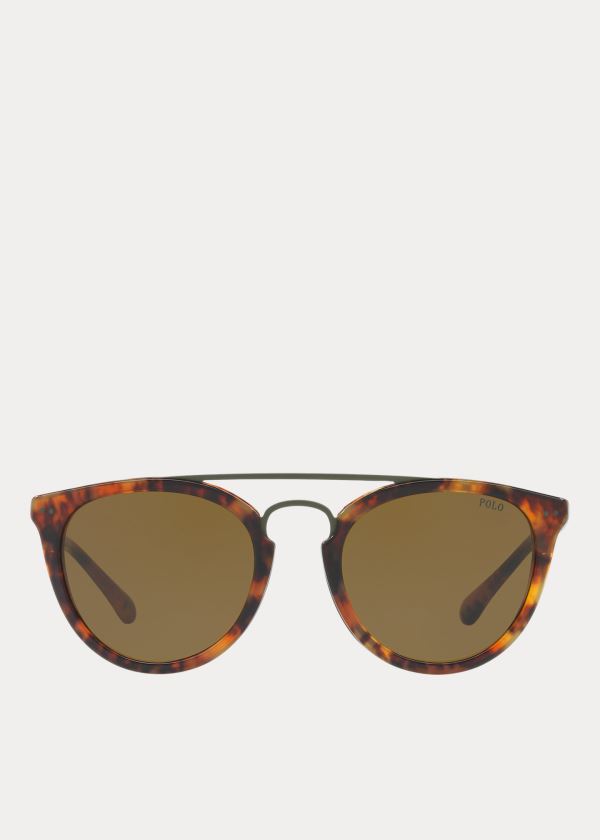 Okulary Przeciwsłoneczne Ralph Lauren Panthos Sunglasses Męskie Oliwkowe Panterka | PLYP2679