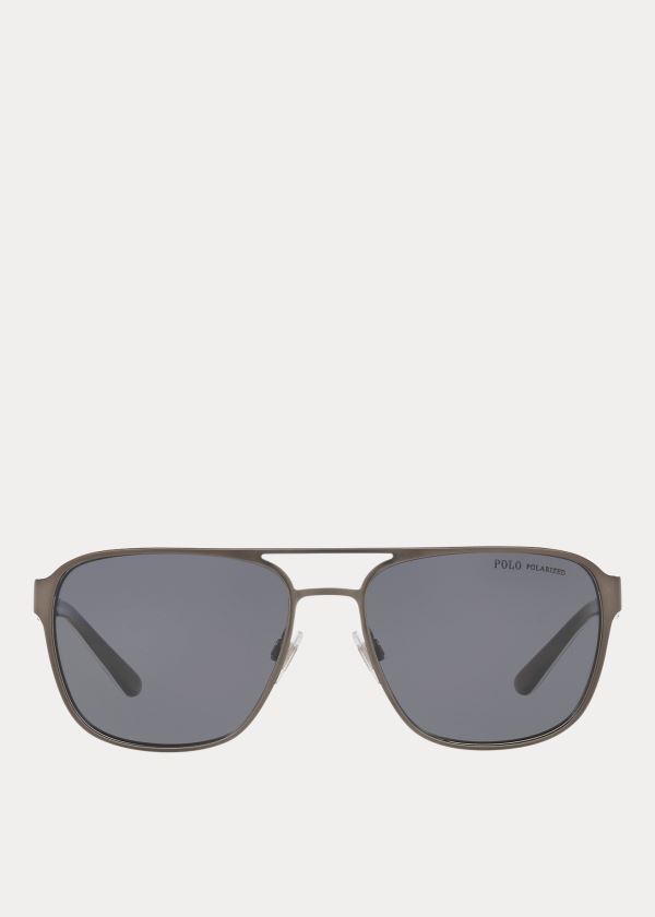 Okulary Przeciwsłoneczne Ralph Lauren Polarized Navigator Sunglasses Męskie Niebieskie | JIWU4199