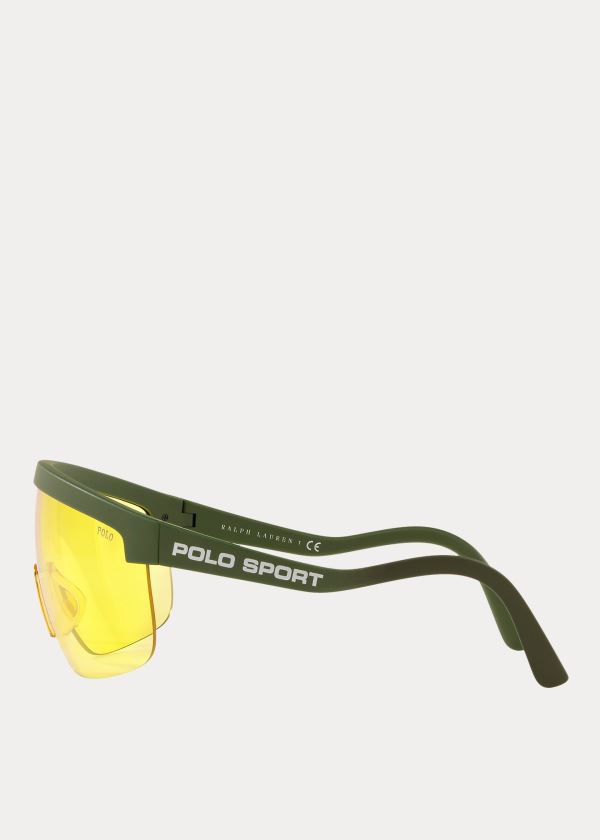 Okulary Przeciwsłoneczne Ralph Lauren Polo Sport Shield Sunglasses Męskie Żółte | IDMG5197