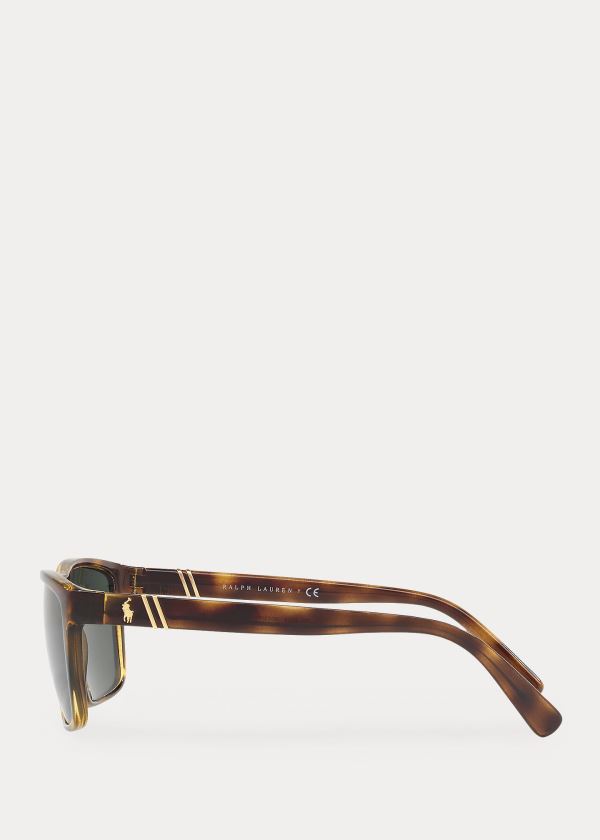 Okulary Przeciwsłoneczne Ralph Lauren Regimental Sunglasses Męskie Zielone | ABNK2215