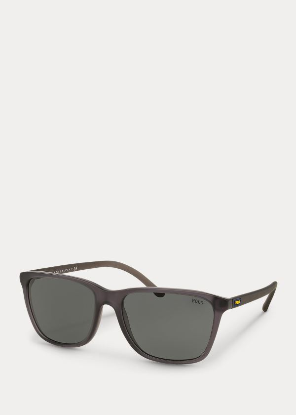 Okulary Przeciwsłoneczne Ralph Lauren Square Sunglasses Męskie Szare | CHOO8364