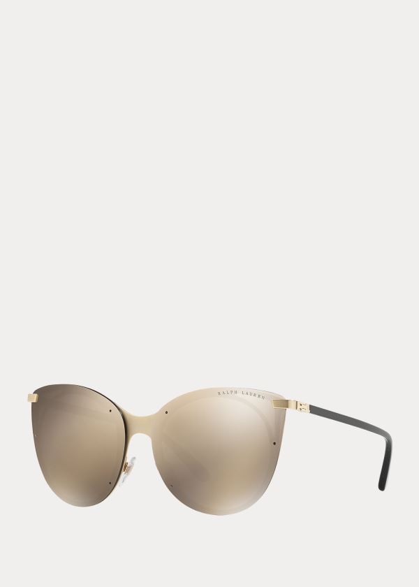 Okulary Przeciwsłoneczne Ralph Lauren Square-Bridge Sunglasses Damskie Złote | MTTN8843