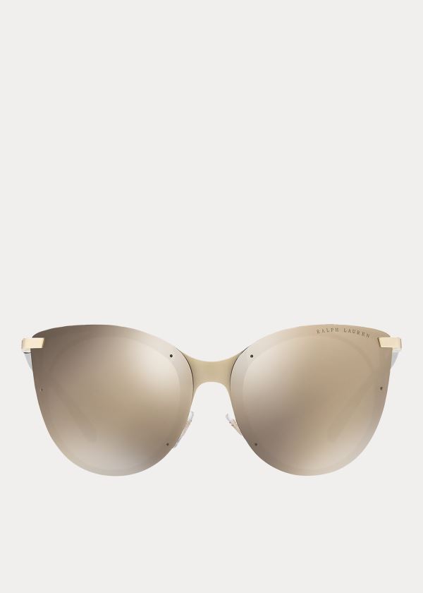 Okulary Przeciwsłoneczne Ralph Lauren Square-Bridge Sunglasses Damskie Złote | MTTN8843