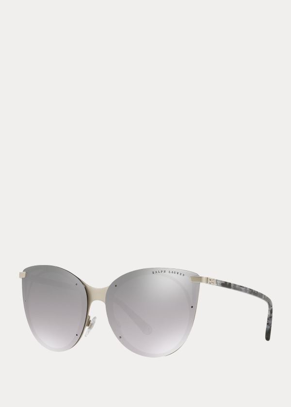 Okulary Przeciwsłoneczne Ralph Lauren Square-Bridge Sunglasses Damskie Srebrne | JIPH4231