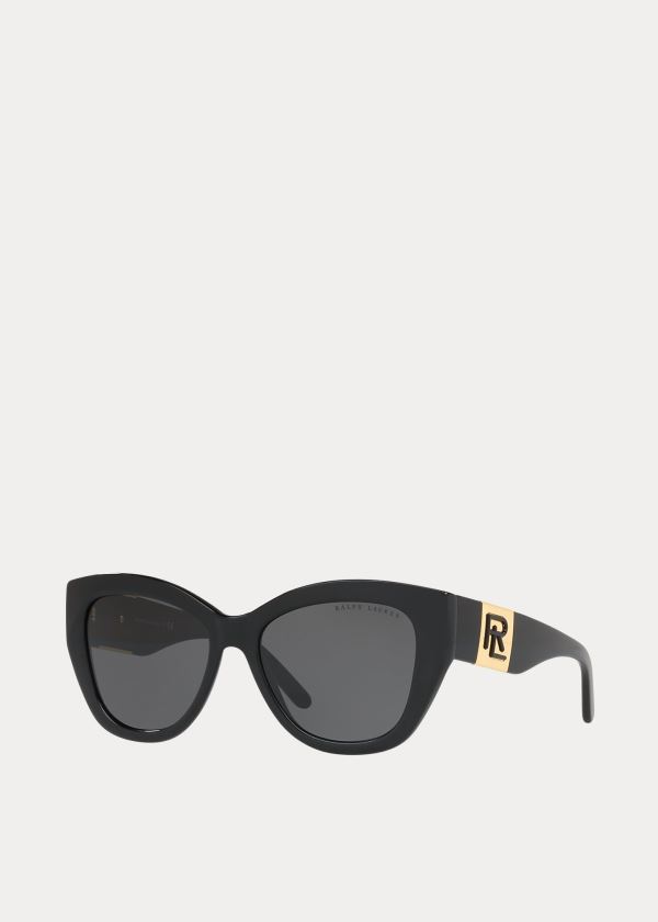 Okulary Przeciwsłoneczne Ralph Lauren Square-Shaped Sunglasses Damskie Czarne | QZJN1532