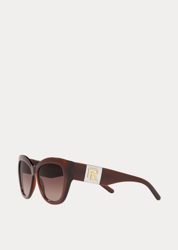 Okulary Przeciwsłoneczne Ralph Lauren Square-Shaped Sunglasses Damskie Brązowe | HAAS1998