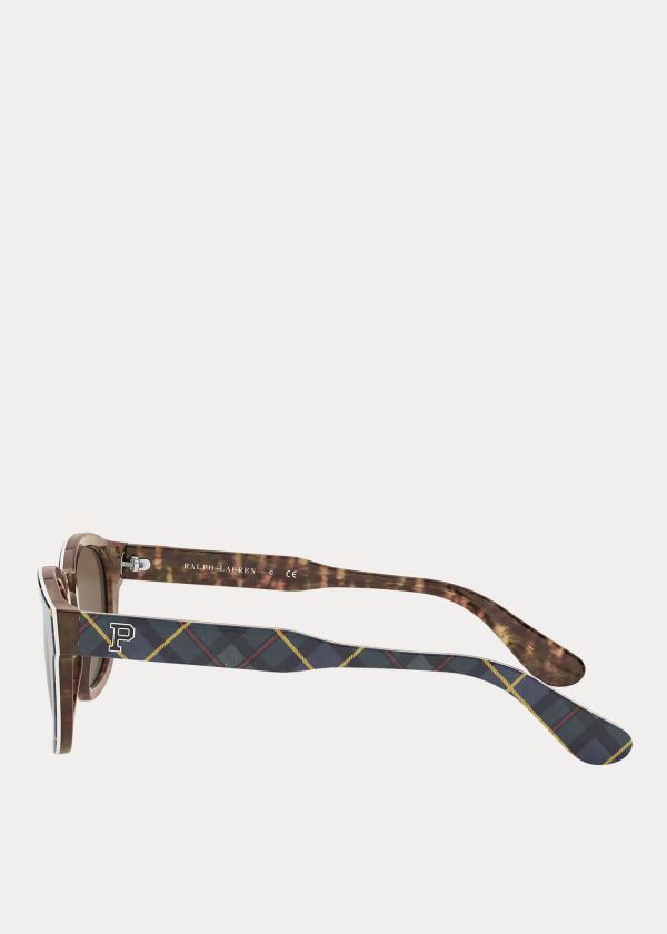 Okulary Przeciwsłoneczne Ralph Lauren Tartan Collegiate Sunglasses Męskie Brązowe | EOKK9265