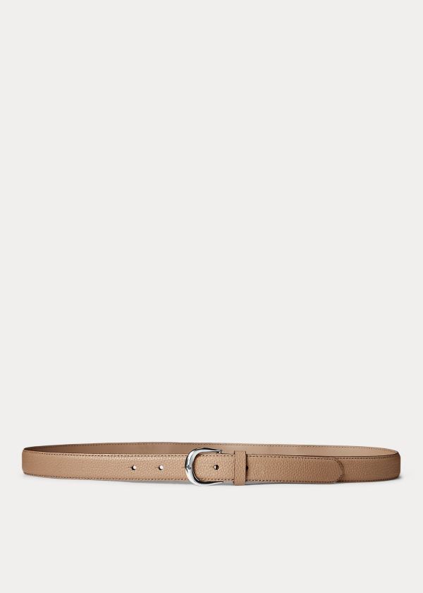 Paski Ralph Lauren Leather Belt Damskie Brązowe | JSJA1796