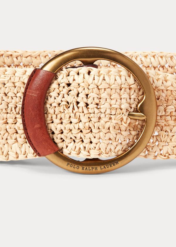 Paski Ralph Lauren Lennox Raffia Belt Damskie Morelowe | ZSPE5501