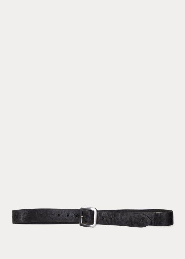 Paski Ralph Lauren New Burlington Leather Belt Męskie Czarne | PPTY8798