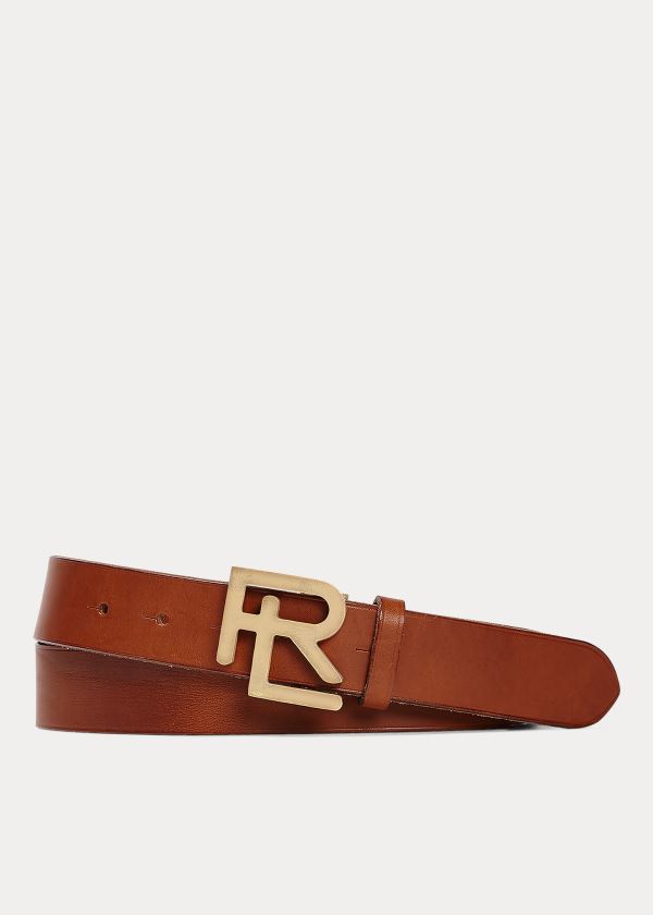 Paski Ralph Lauren RL Vachetta Leather Belt Męskie Brązowe | HBEX2382