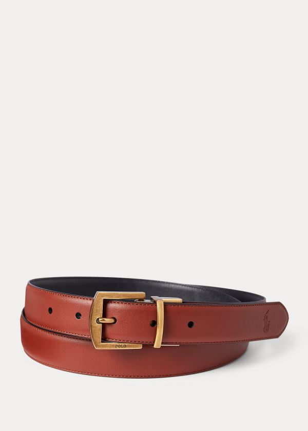 Paski Ralph Lauren Reversible-Belt Set Męskie Brązowe Czarne | RTHR6045