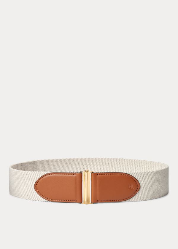 Paski Ralph Lauren Woven Stretch Belt Damskie Brązowe | RZRE3201