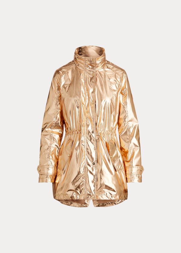 Płaszcze Ralph Lauren Gold-Tone Anorak Jacket Damskie Złote | RYKA5162