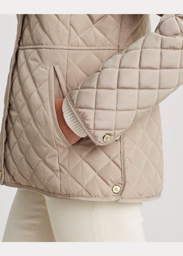 Płaszcze Ralph Lauren Quilted Jacket Damskie Brązowe | NPCD5255