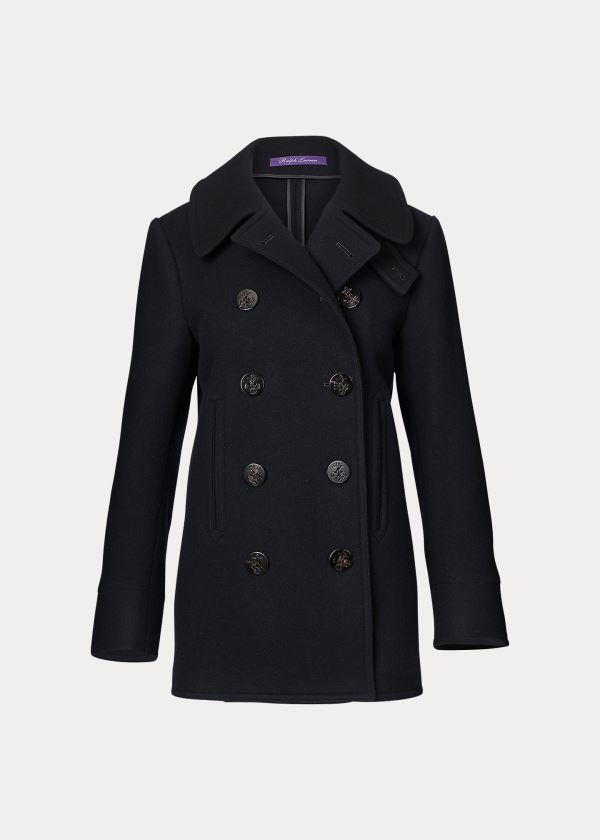 Płaszcze Ralph Lauren The Peacoat Damskie Czarne | STCL6284