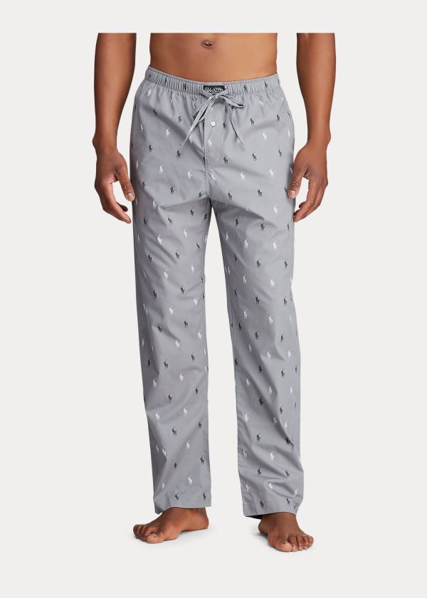 Piżama Ralph Lauren Allover Pony Pajama Pant Męskie Szare Czarne | ICXY8968