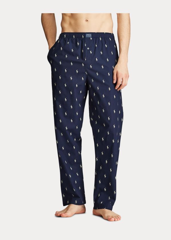 Piżama Ralph Lauren Allover Pony Pajama Pant Męskie Granatowe | JOMU5121