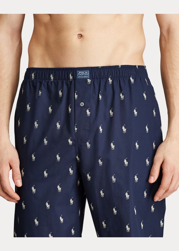 Piżama Ralph Lauren Allover Pony Pajama Pant Męskie Granatowe | JOMU5121