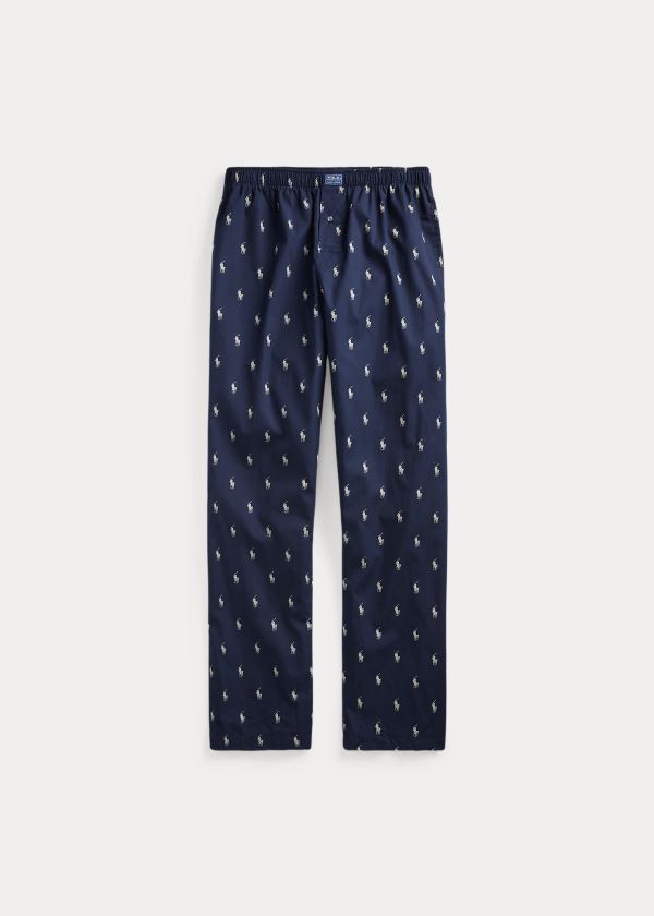 Piżama Ralph Lauren Allover Pony Pajama Pant Męskie Granatowe | JOMU5121