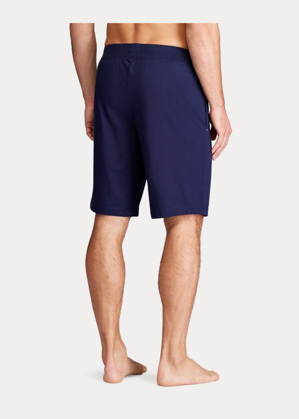 Piżama Ralph Lauren Cotton Jersey Sleep Short Męskie Granatowe | LLXH5434