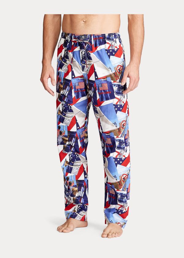 Piżama Ralph Lauren Novelty-Print Pajama Pant Męskie Kolorowe | AFAZ9681