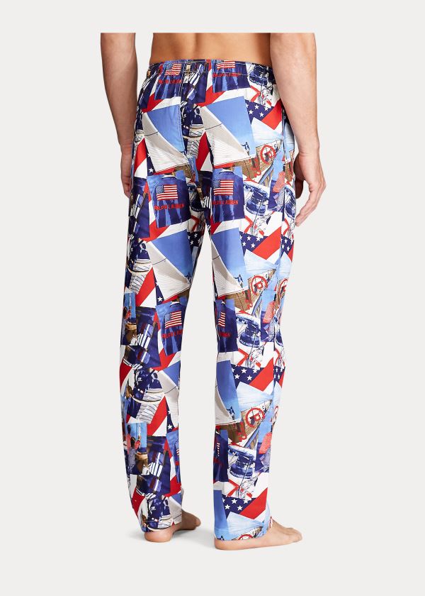 Piżama Ralph Lauren Novelty-Print Pajama Pant Męskie Kolorowe | AFAZ9681