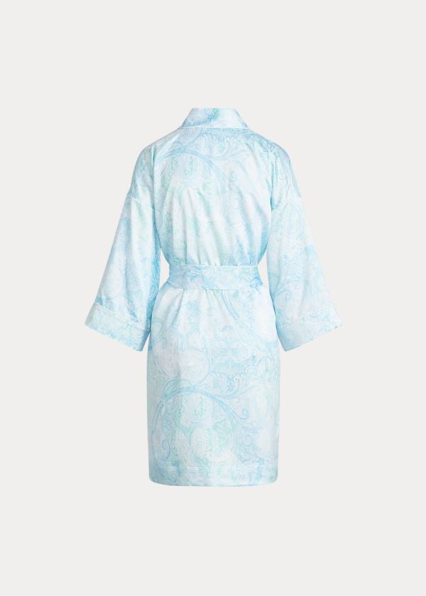 Piżama Ralph Lauren Paisley Satin Robe Damskie Mięta | UYNX2074