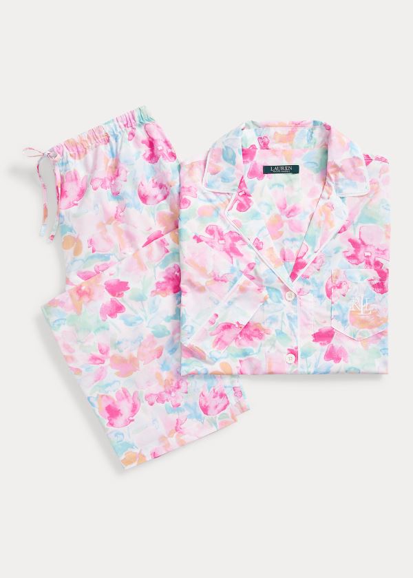 Piżama Ralph Lauren Print Capri Sleep Set Damskie Kolorowe | WFWR2321