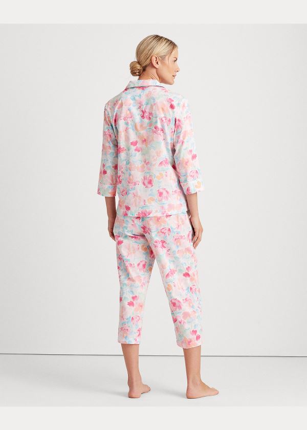 Piżama Ralph Lauren Print Capri Sleep Set Damskie Kolorowe | WFWR2321